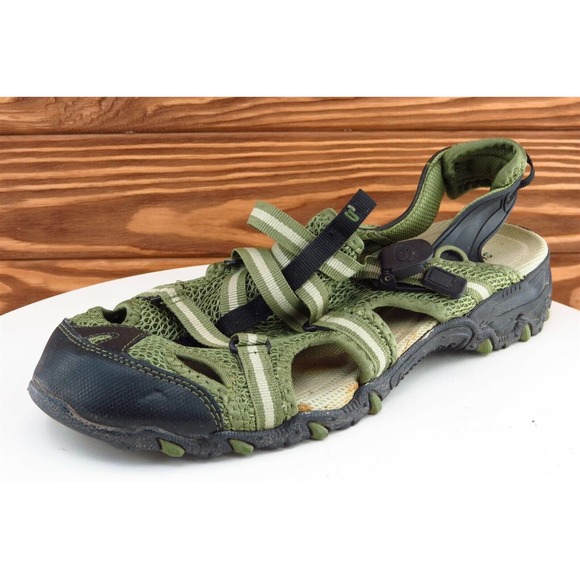 Skechers Sz 10 M Green Sport‎ Sandals Fabric Women Sandals 47115 - Picture 1 of 8